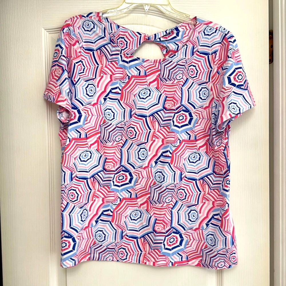 Talbots cotton T-shirt with umbrella design